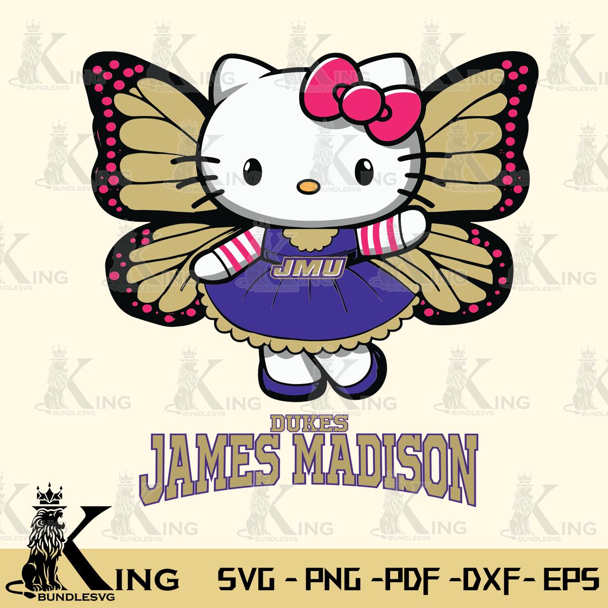 James Madison Dukes Whimsical Kitty Wings Svg Eps Dxf Png File, Digital Download