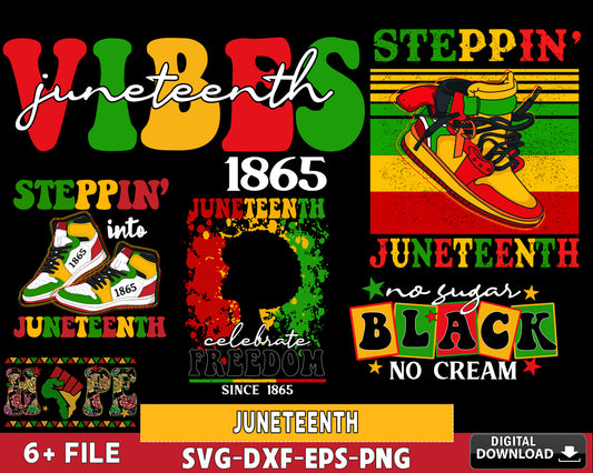 Juneteenth PNG, bundle Juneteenth SVG DXF EPS PNG , for Cricut, Silhouette, Digital download ,Instant Download