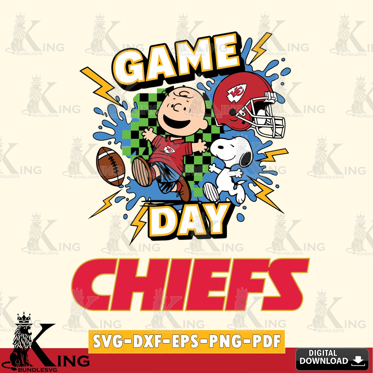Kansas City Chiefs Game Day Peanuts Cricut file , Cut file , Digital Download , PDF File , Instant Download