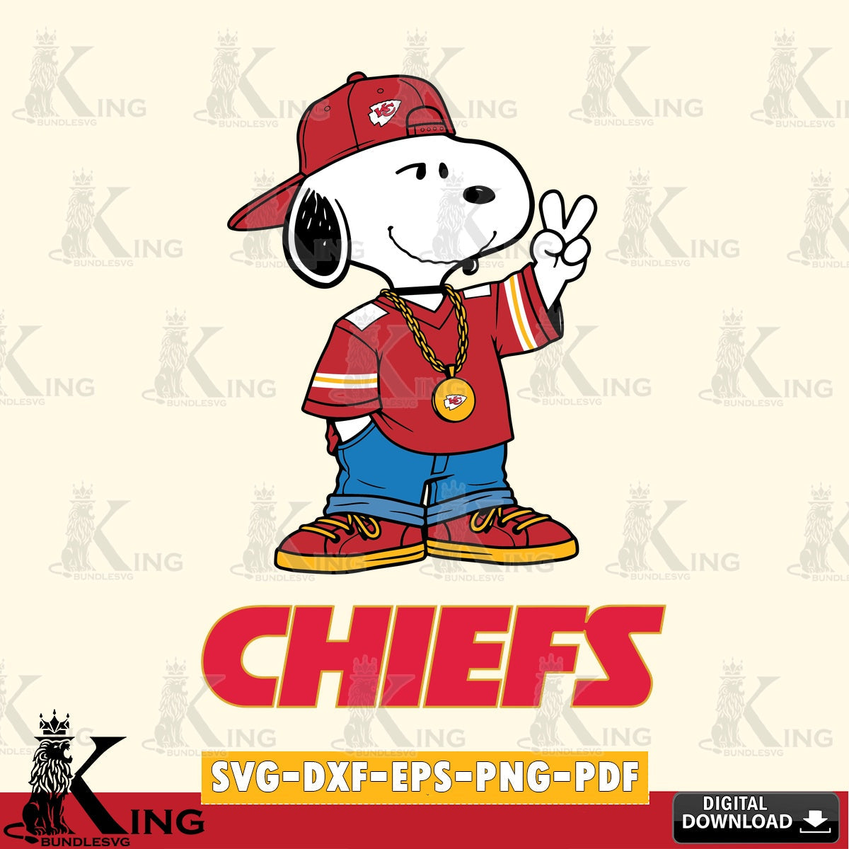 Kansas City Chiefs Snoopy Say hi Cricut file , Cut file , Digital Download , PDF File , Instant Download