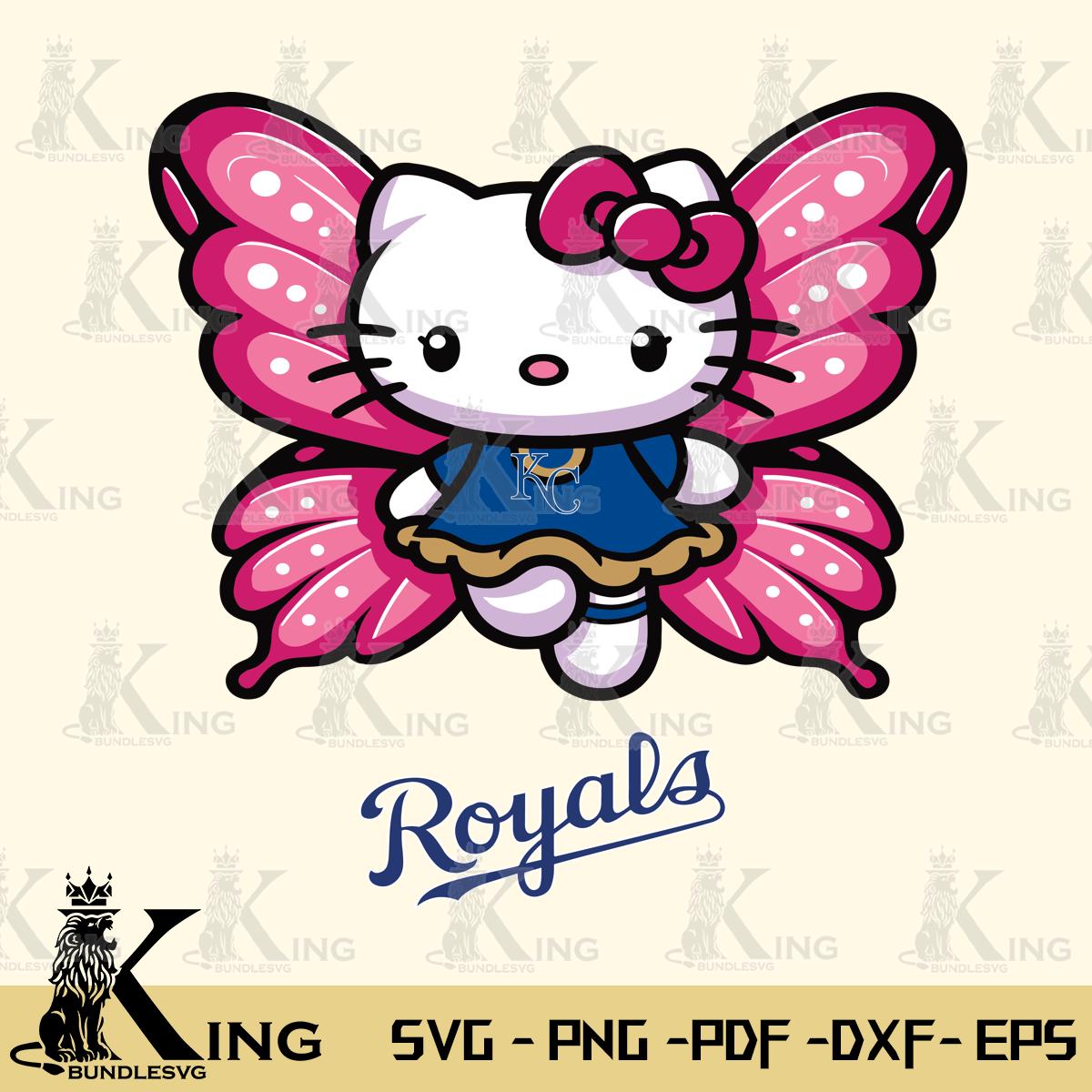 Kansas City Royals Hello Kitty Dreamscape Svg Eps Dxf Png File, Digital Download