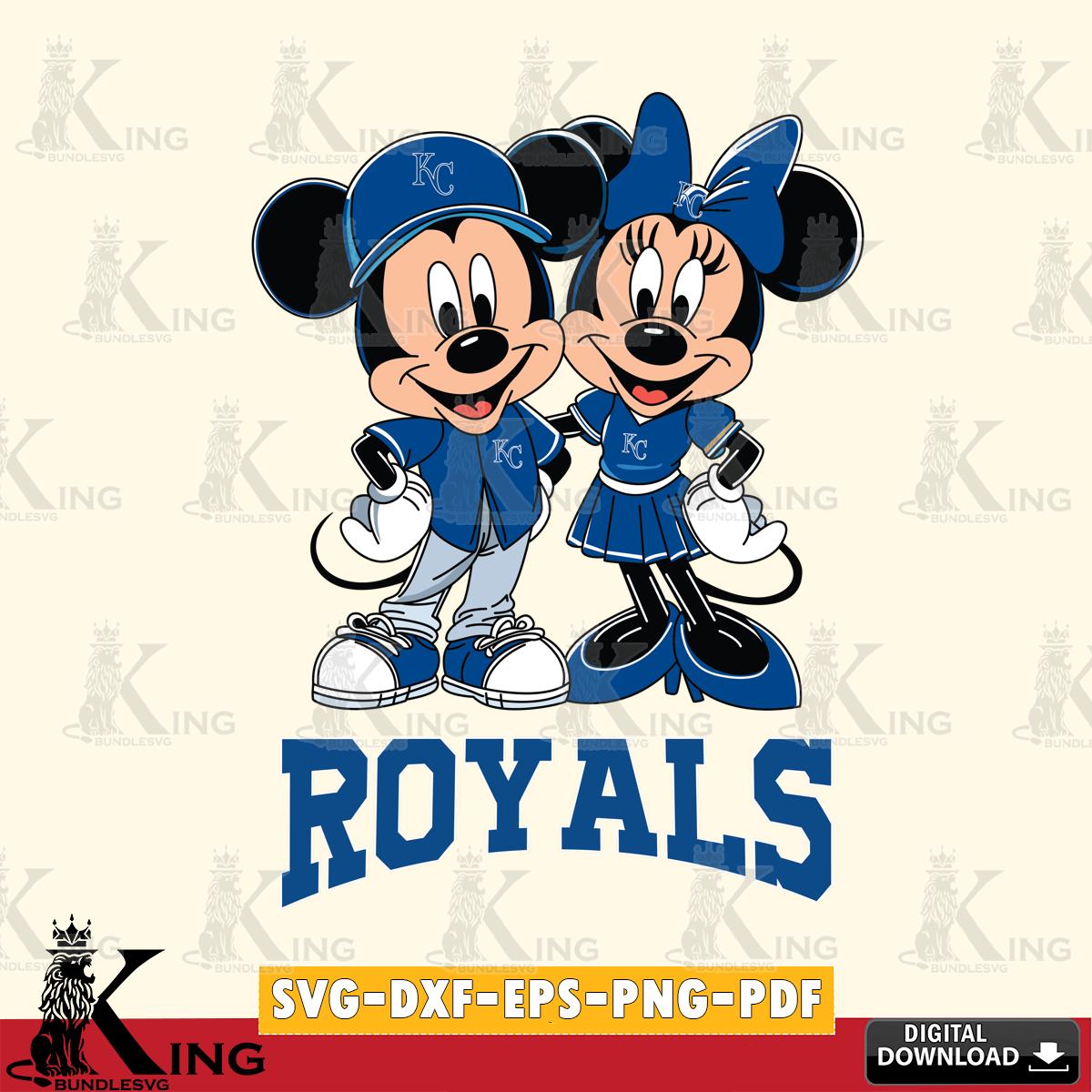 Kansas City Royals Mickey Minnie Mouse smile SVG File, MLB for Cricut, Silhouette, Digital Download , file cut