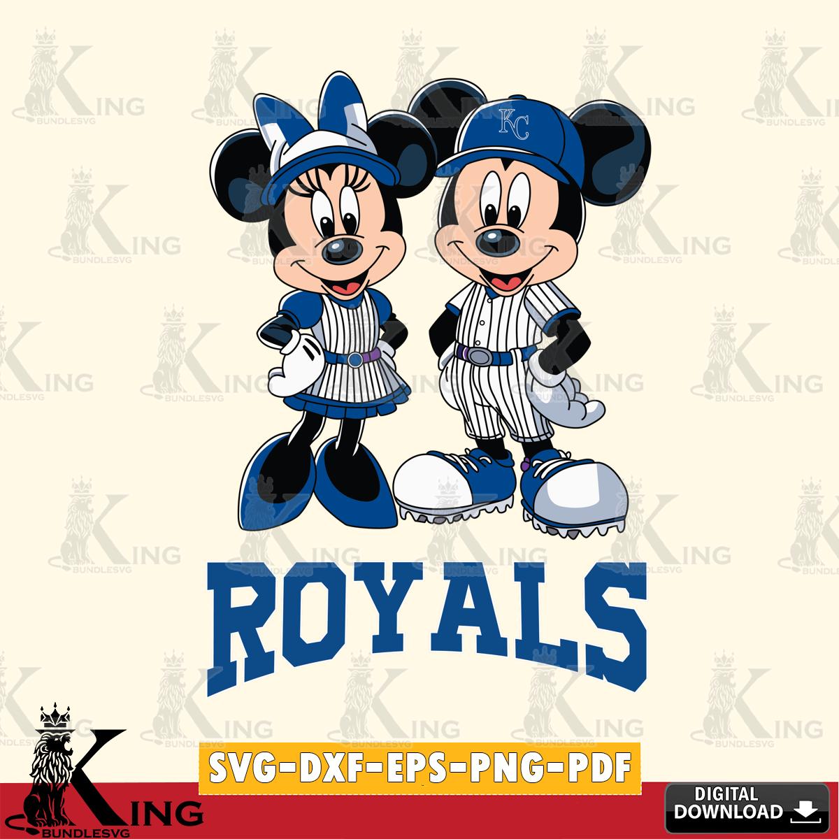 Kansas City Royals Mickey Minnie Sport SVG File, MLB for Cricut, Silhouette, Digital Download , file cut