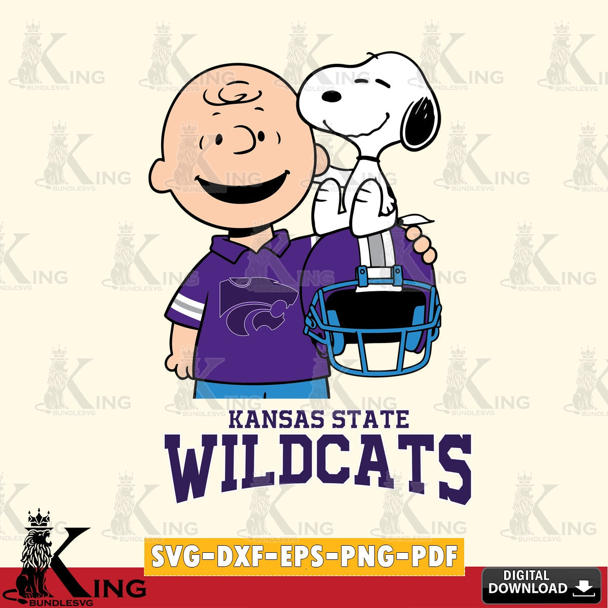 Kansas State Wildcats Snoopy On Helmet SVG, Cricut, Cut file , Digital Download , Instant Download, Peanuts svg, NCAA svg, Football svg, Sport svg