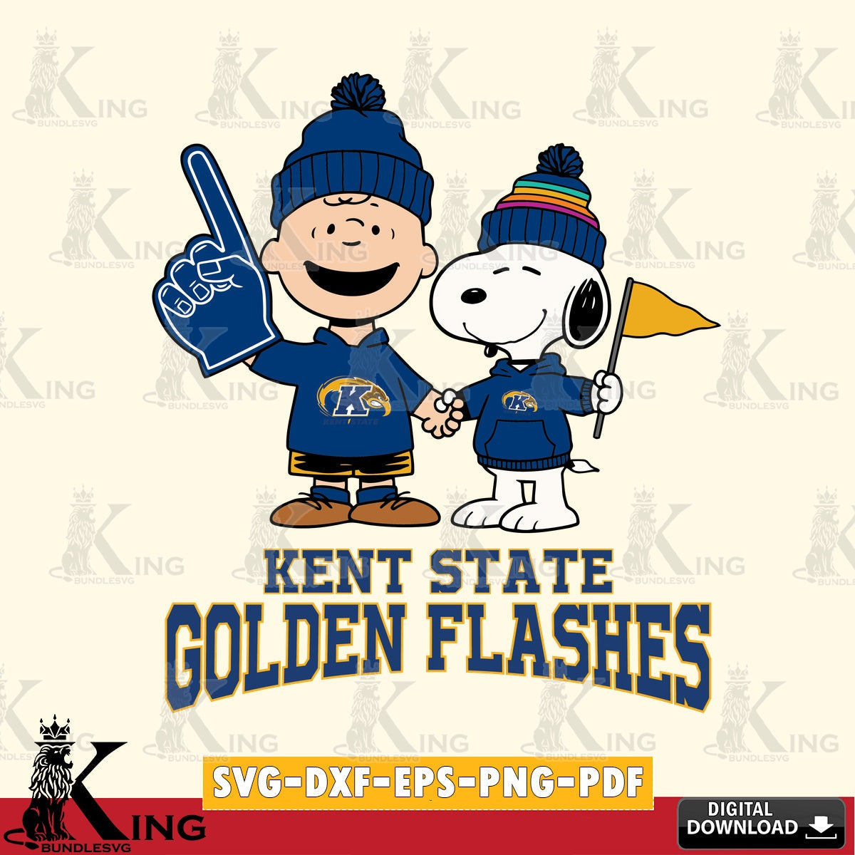 Kent State Golden Flashes Peanuts Fan Gear SVG, Cricut, Cut file , Digital Download , Instant Download, Peanuts svg, NCAA svg, Football svg, Sport svg