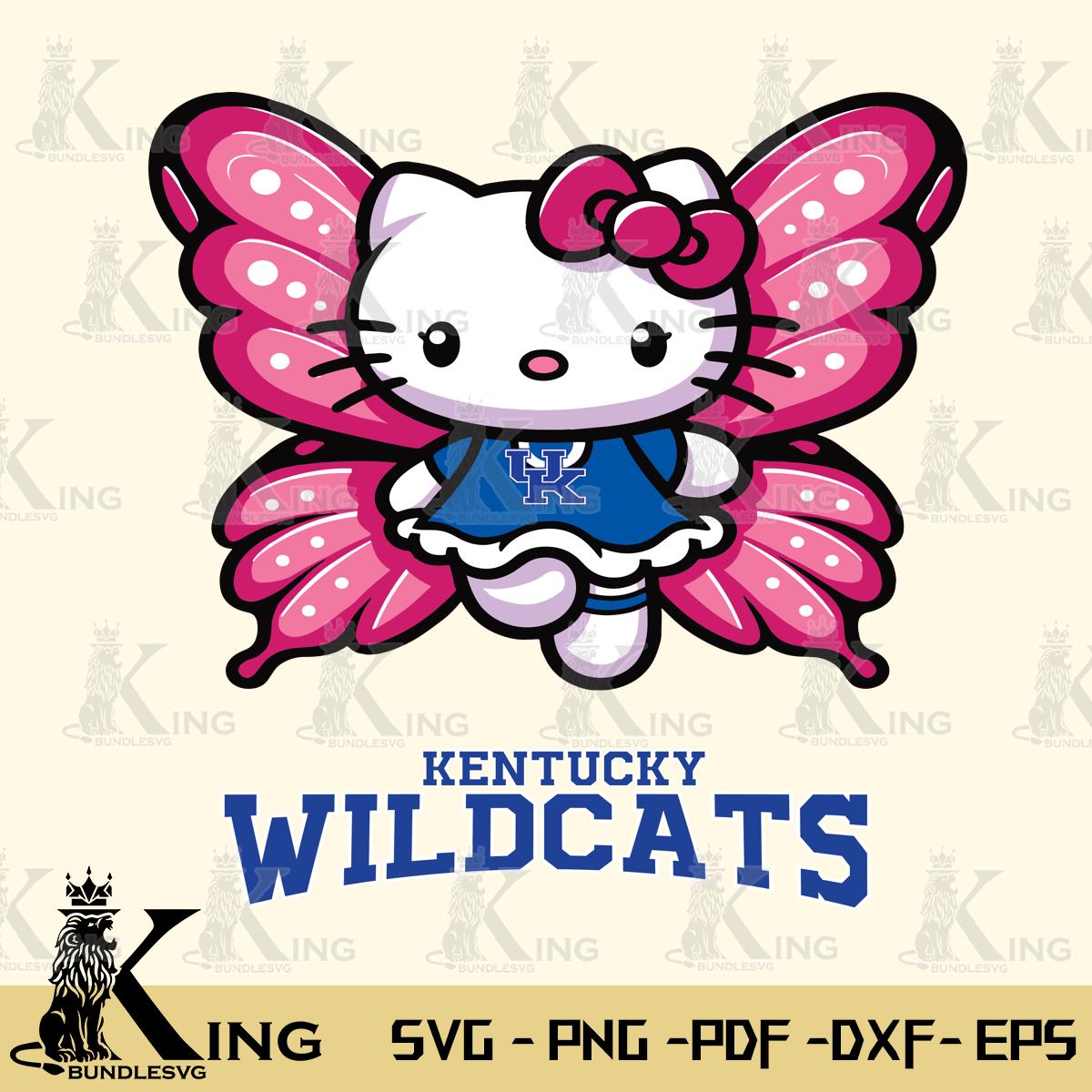 Kentucky Wildcats Hello Kitty Dreamscape Svg Eps Dxf Png File, Digital Download