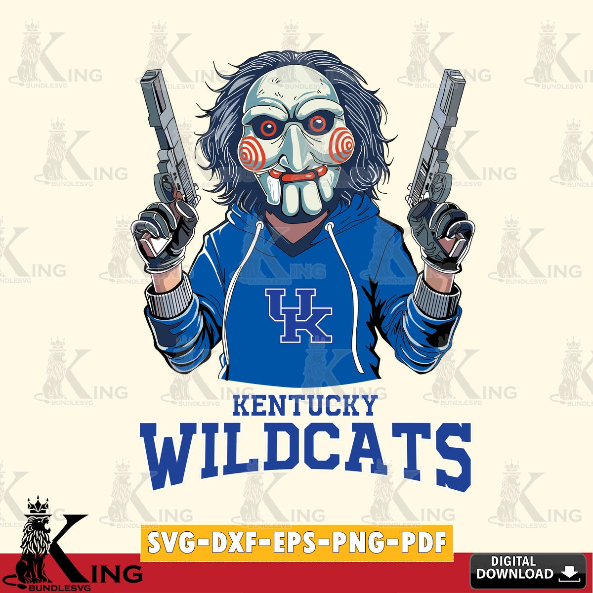 Custom design featuring Kentucky Wildcats Jigsaw Billy Football, versatile clip art for stickers, decals, and mugs.