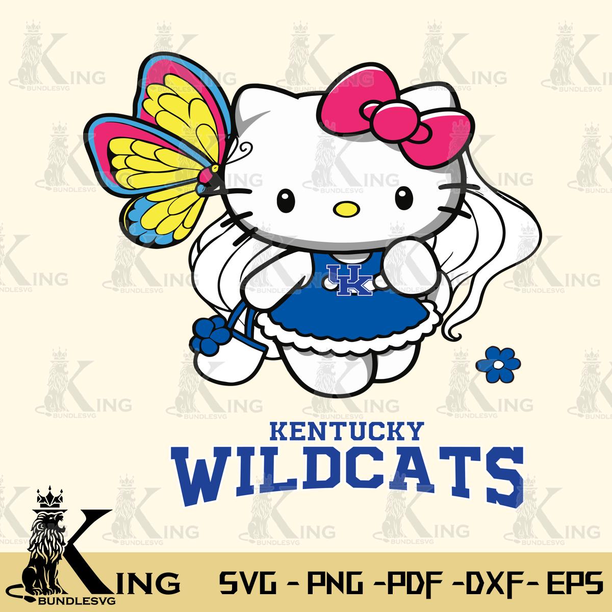 Kentucky Wildcats Kitty Cartoon Svg Eps Dxf Png File, Digital Download