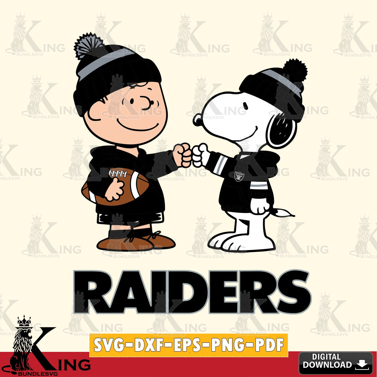 Las Vegas Raiders CharlieBrown Football Fist Bump Cricut file , Cut file , Digital Download , PDF File , Instant Download
