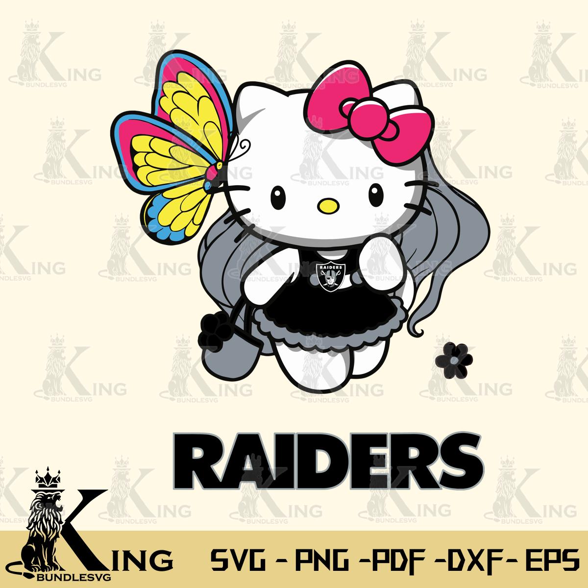 Las Vegas Raiders Kitty Cartoon Svg Eps Dxf Png File, Digital Download