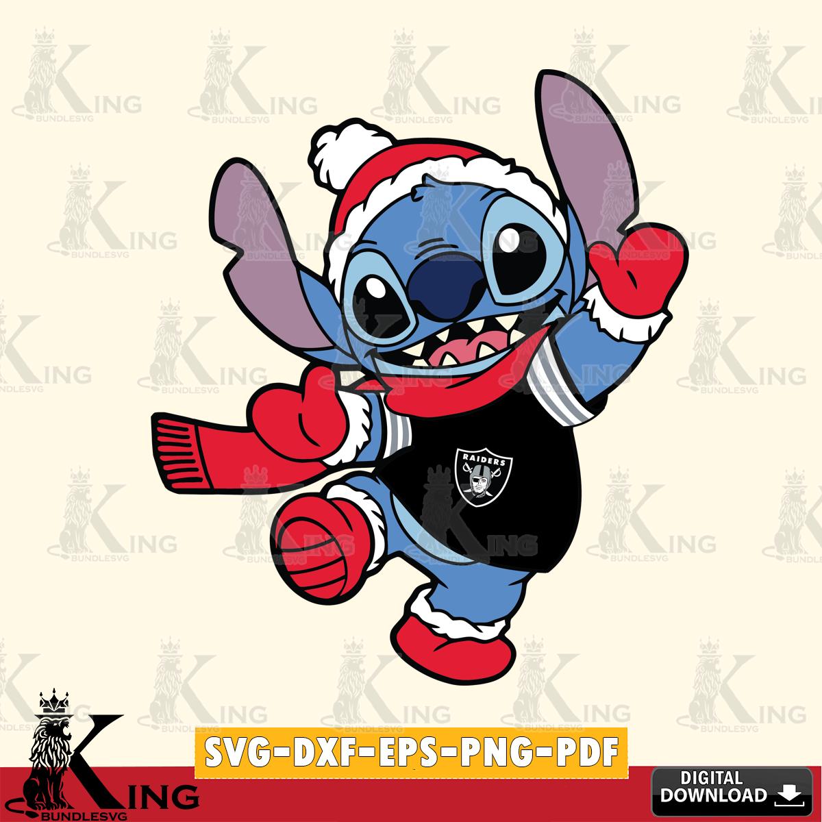 Las Vegas Raiders Stitch Disney Christmas SVG, NFL for Cricut, Silhouette, Digital Download , file cut