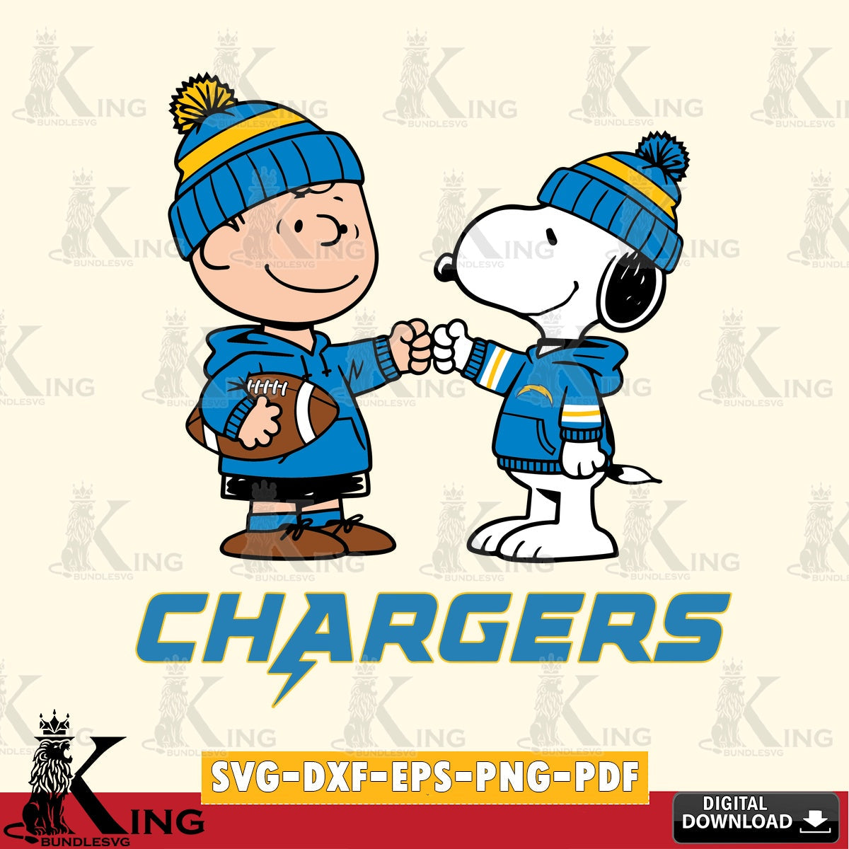 Los Angeles Chargers CharlieBrown Football Fist Bump Cricut file , Cut file , Digital Download , PDF File , Instant Download