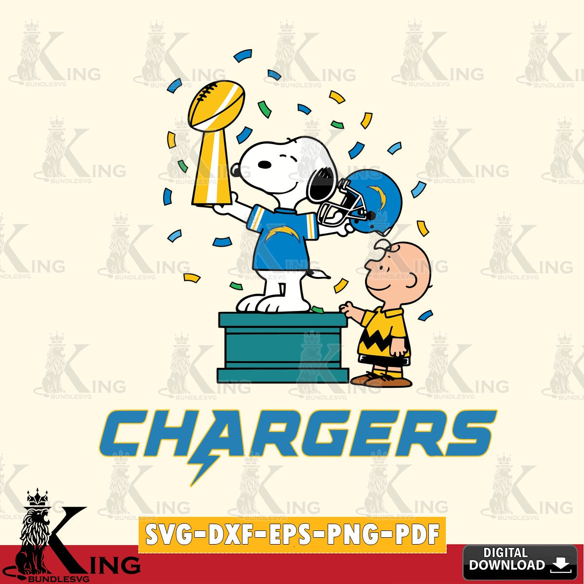 Los Angeles Chargers Peanuts Winner Cricut file , Cut file , Digital Download , PDF File , Instant Download