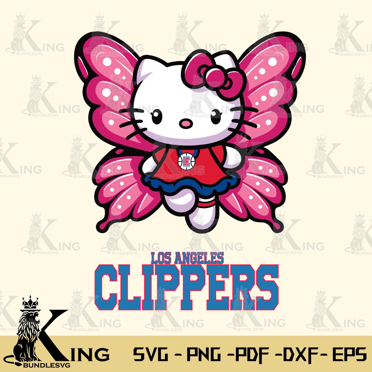 Los Angeles Clippers Hello Kitty Dreamscape Svg Eps Dxf Png File, Digital Download