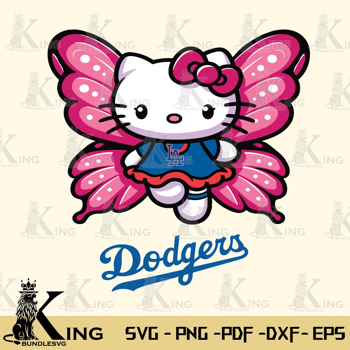 Los Angeles Dodgers Hello Kitty Dreamscape Svg Eps Dxf Png File, Digital Download