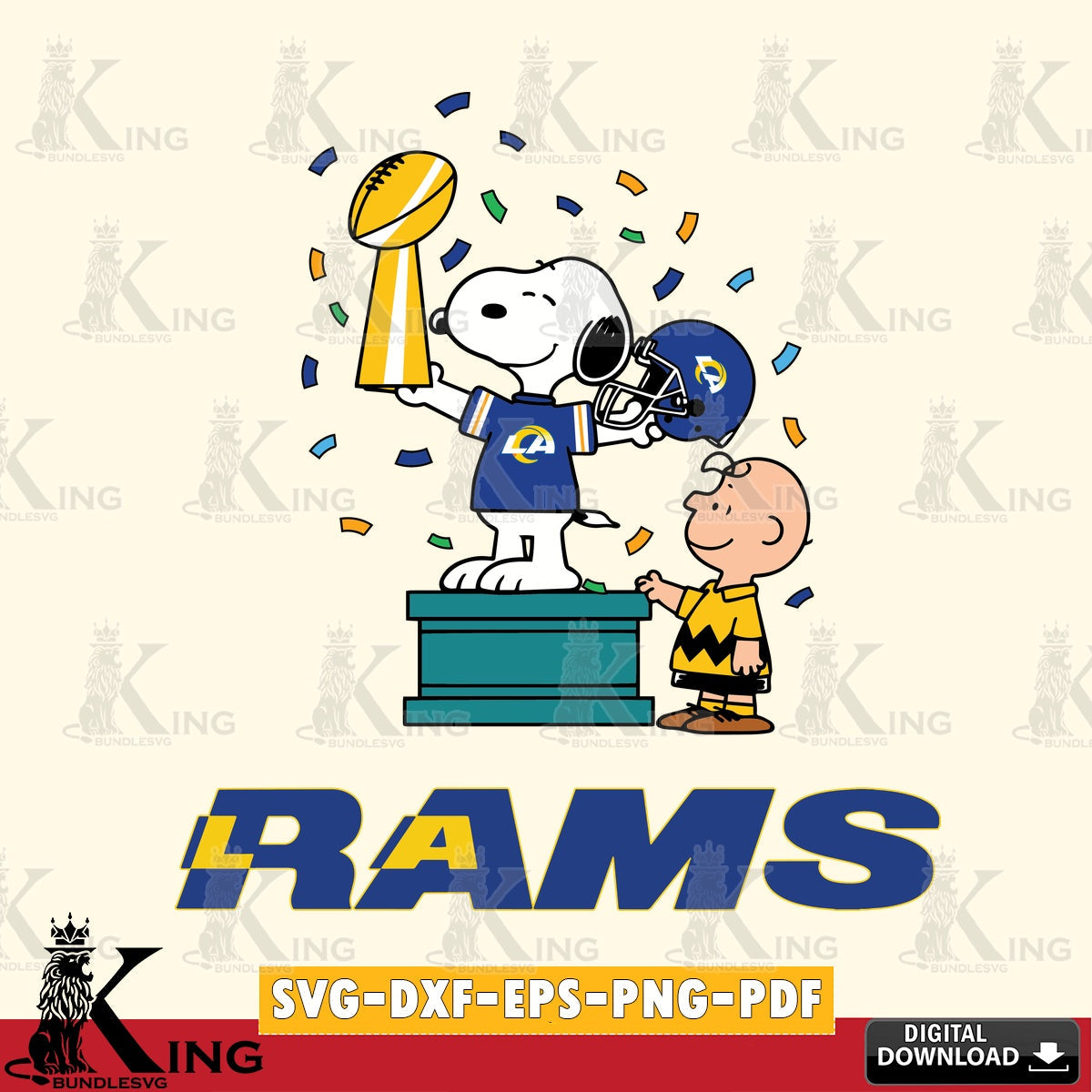 Los Angeles Rams Peanuts Winner Cricut file , Cut file , Digital Download , PDF File , Instant Download