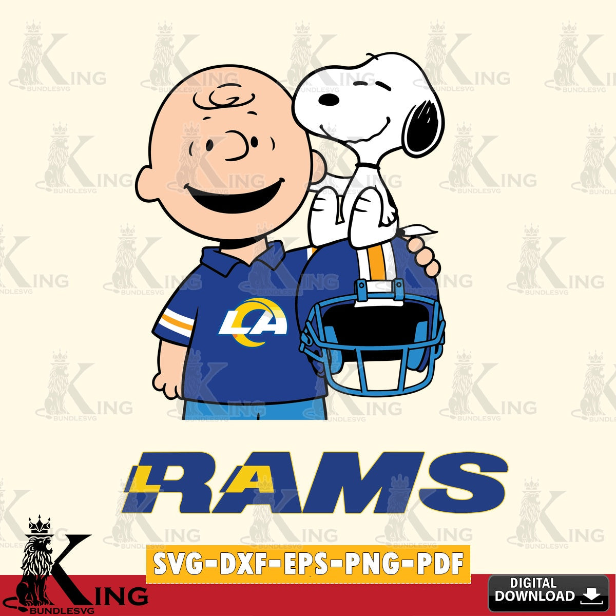 Los Angeles Rams Snoopy On Helmet Cricut file , Cut file , Digital Download , PDF File , Instant Download