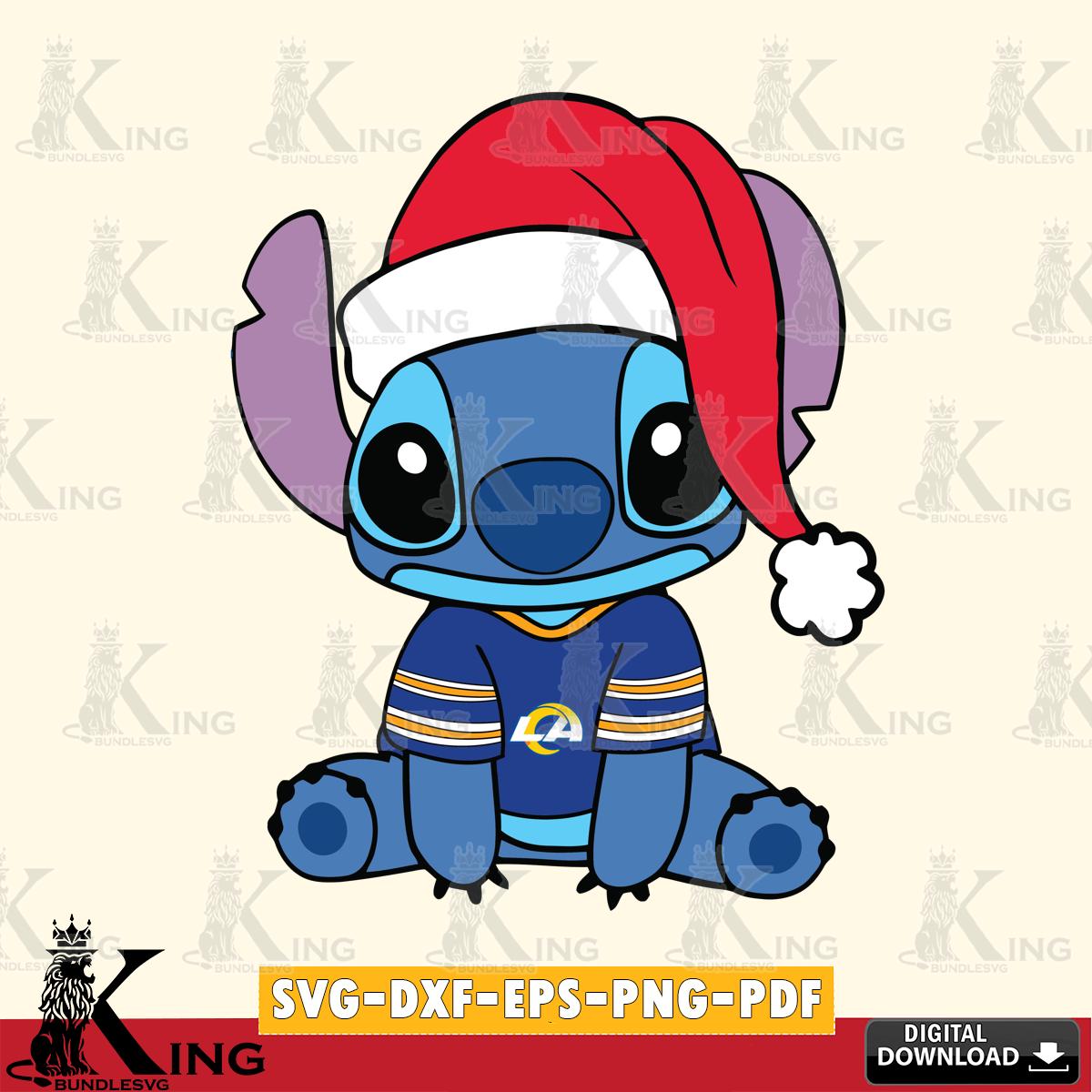 Los Angeles Rams Stitch Merry Christmas SVG, NFL for Cricut, Silhouette, Digital Download , file cut