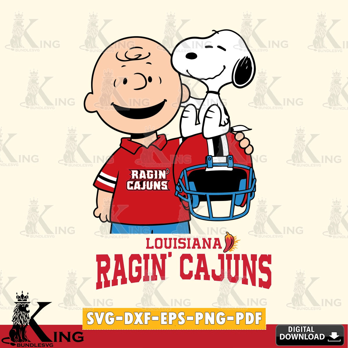 Louisiana Ragin' Cajuns Snoopy On Helmet SVG, Cricut, Cut file , Digital Download , Instant Download, Peanuts svg, NCAA svg, Football svg, Sport svg