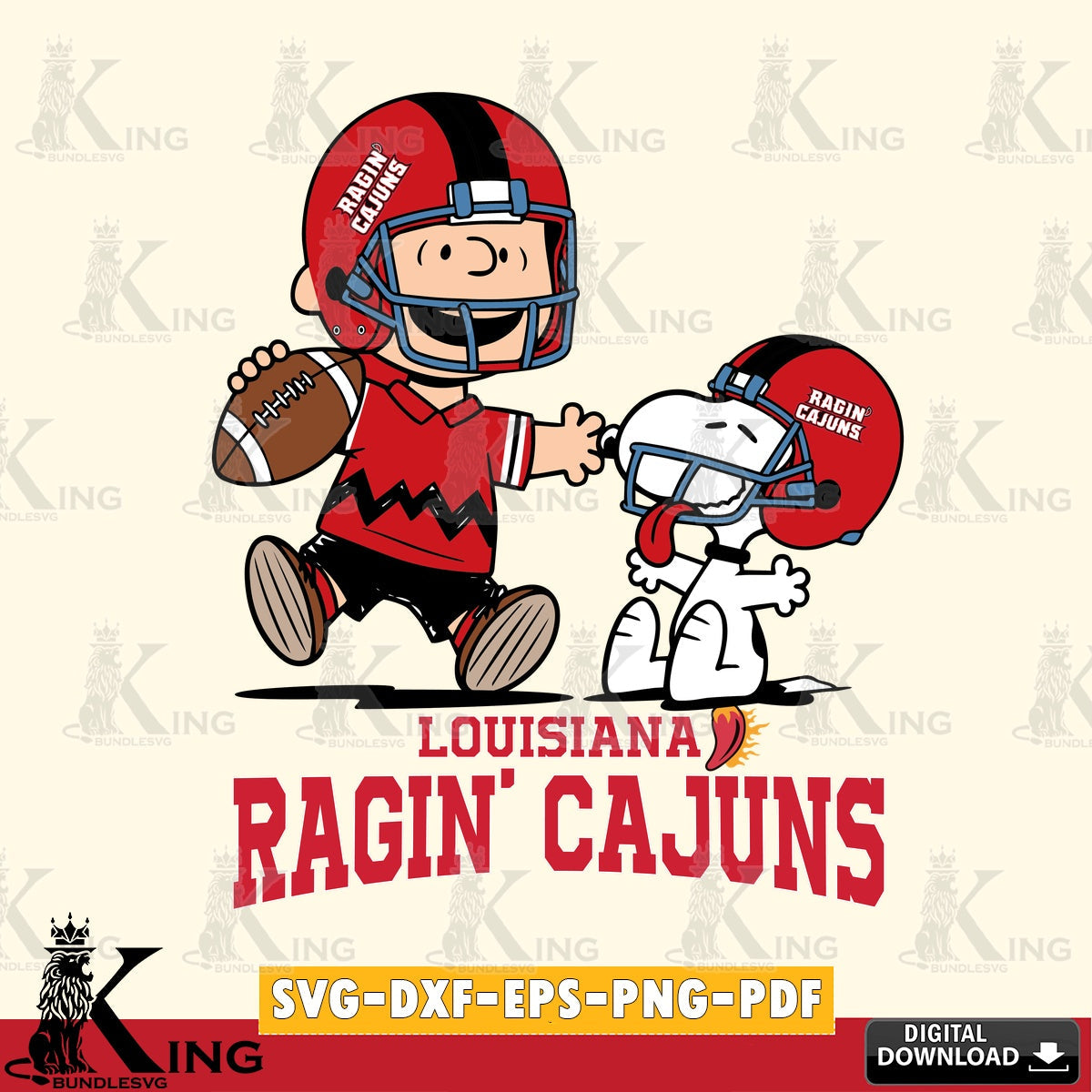 Louisiana Ragin' Cajuns Snoopy and Peanut Fun SVG, Cricut, Cut file , Digital Download , Instant Download, Peanuts svg, NCAA svg, Football svg, Sport svg