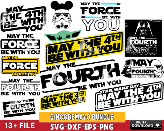May the 4th be with you svg, baby yoda svg eps dxf png, for Cricut, Silhouette, digital, file cut