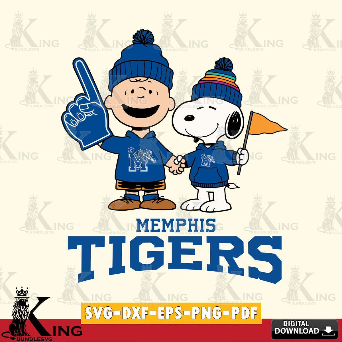 Memphis Tigers Peanuts Fan Gear SVG, Cricut, Cut file , Digital Download , Instant Download, Peanuts svg, NCAA svg, Football svg, Sport svg