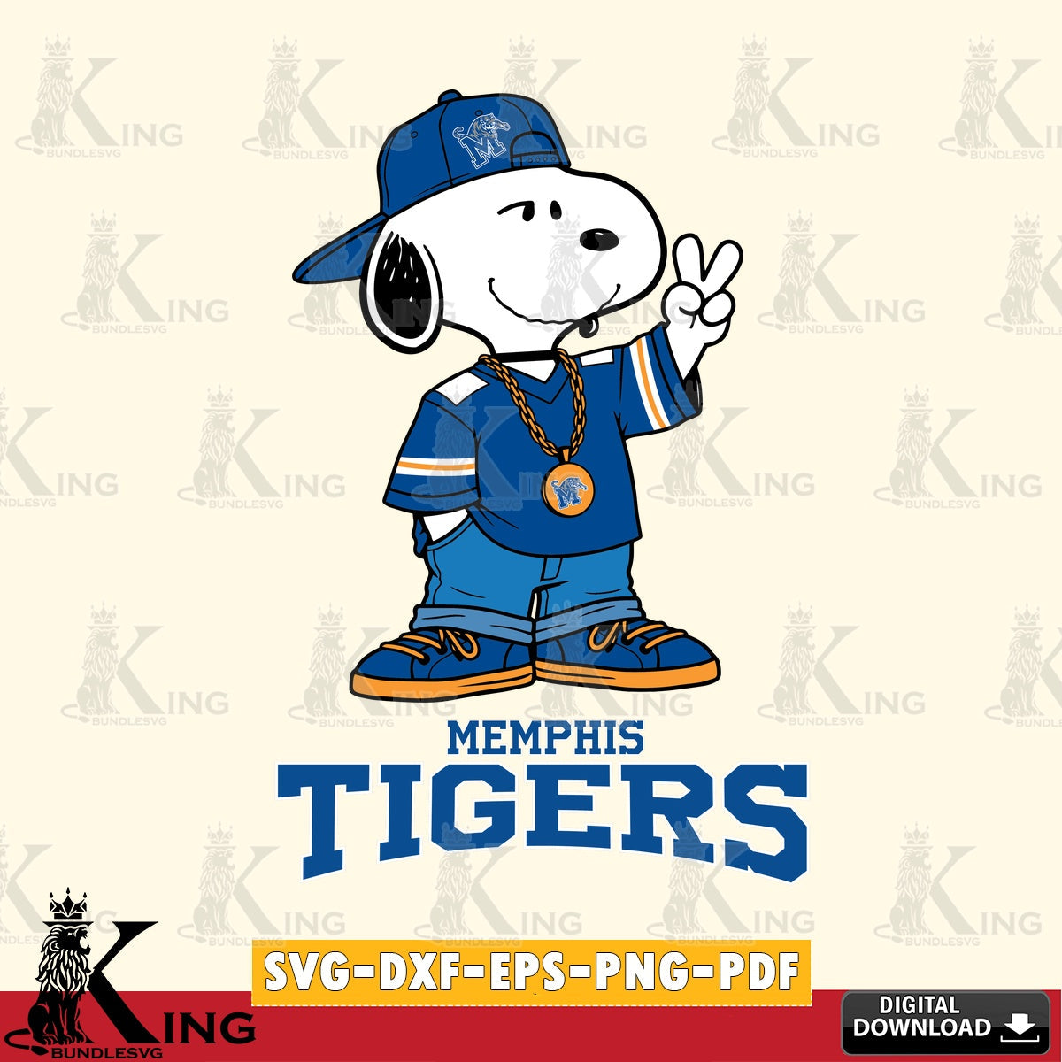 Memphis Tigers Snoopy Say hi SVG, Cricut, Cut file , Digital Download , Instant Download, Peanuts svg, NCAA svg, Football svg, Sport svg