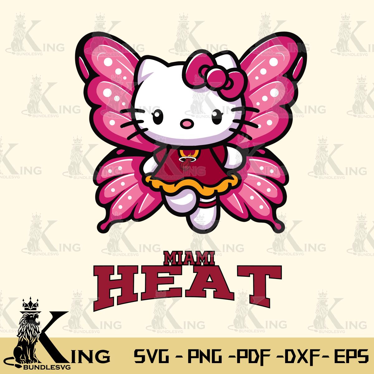 Miami Heat Hello Kitty Dreamscape Svg Eps Dxf Png File, Digital Download