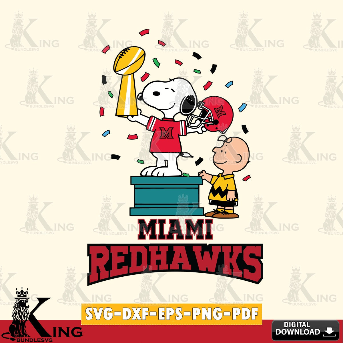 Miami RedHawks Peanuts Winner SVG, Cricut, Cut file , Digital Download , Instant Download, Peanuts svg, NCAA svg, Football svg, Sport svg