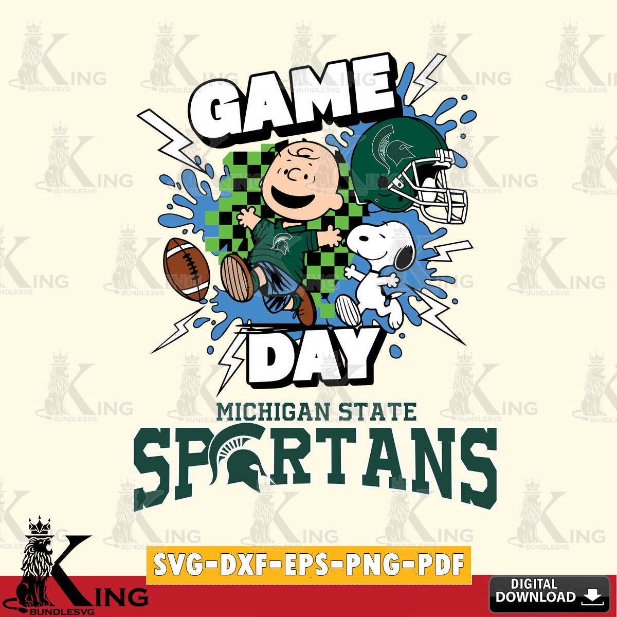 Michigan State Spartans Game Day Peanuts SVG, Cricut, Cut file , Digital Download , Instant Download, Peanuts svg, NCAA svg, Football svg, Sport svg