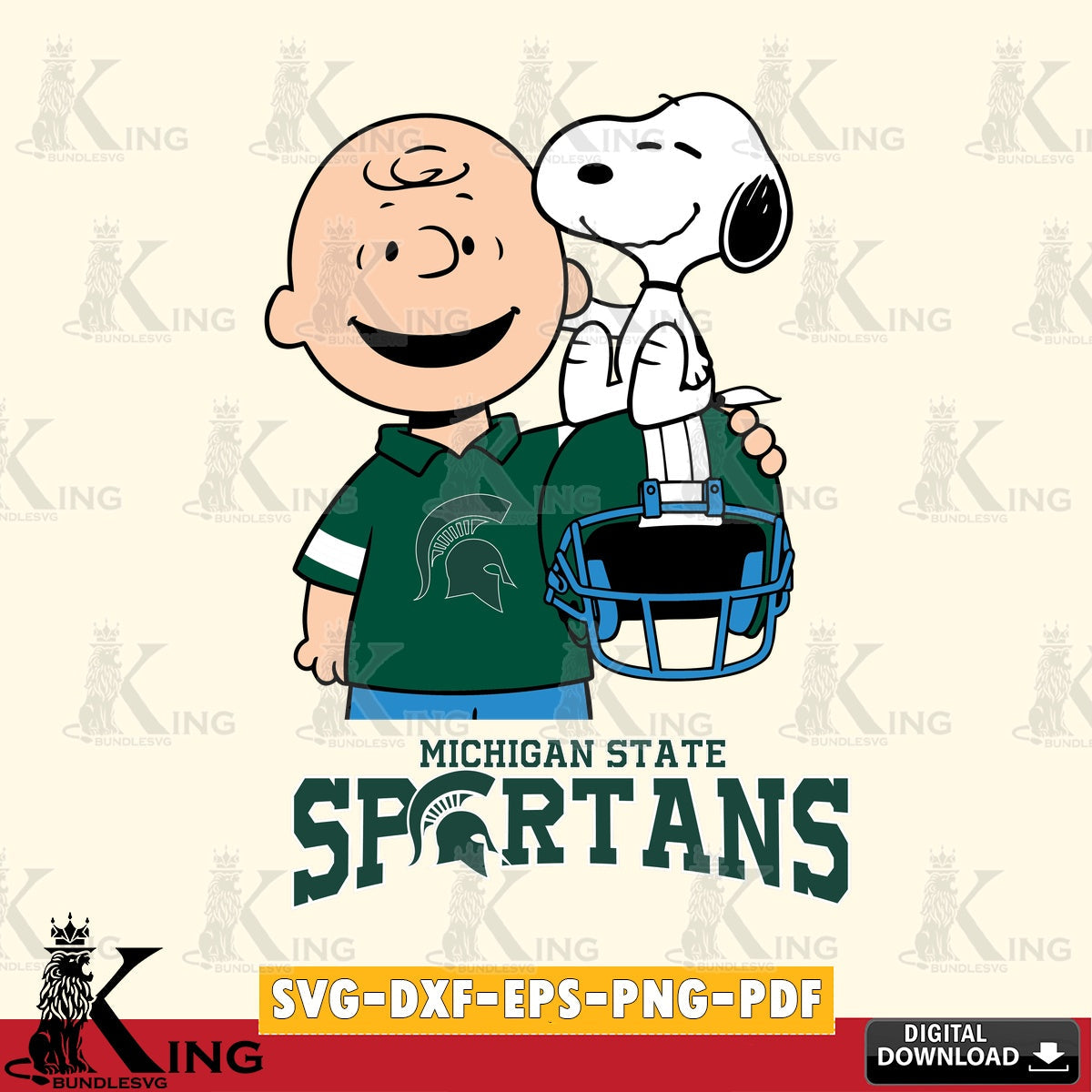 Michigan State Spartans Snoopy On Helmet SVG, Cricut, Cut file , Digital Download , Instant Download, Peanuts svg, NCAA svg, Football svg, Sport svg