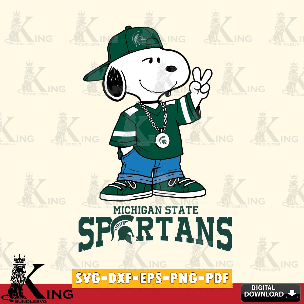 Michigan State Spartans Snoopy Say hi SVG, Cricut, Cut file , Digital Download , Instant Download, Peanuts svg, NCAA svg, Football svg, Sport svg