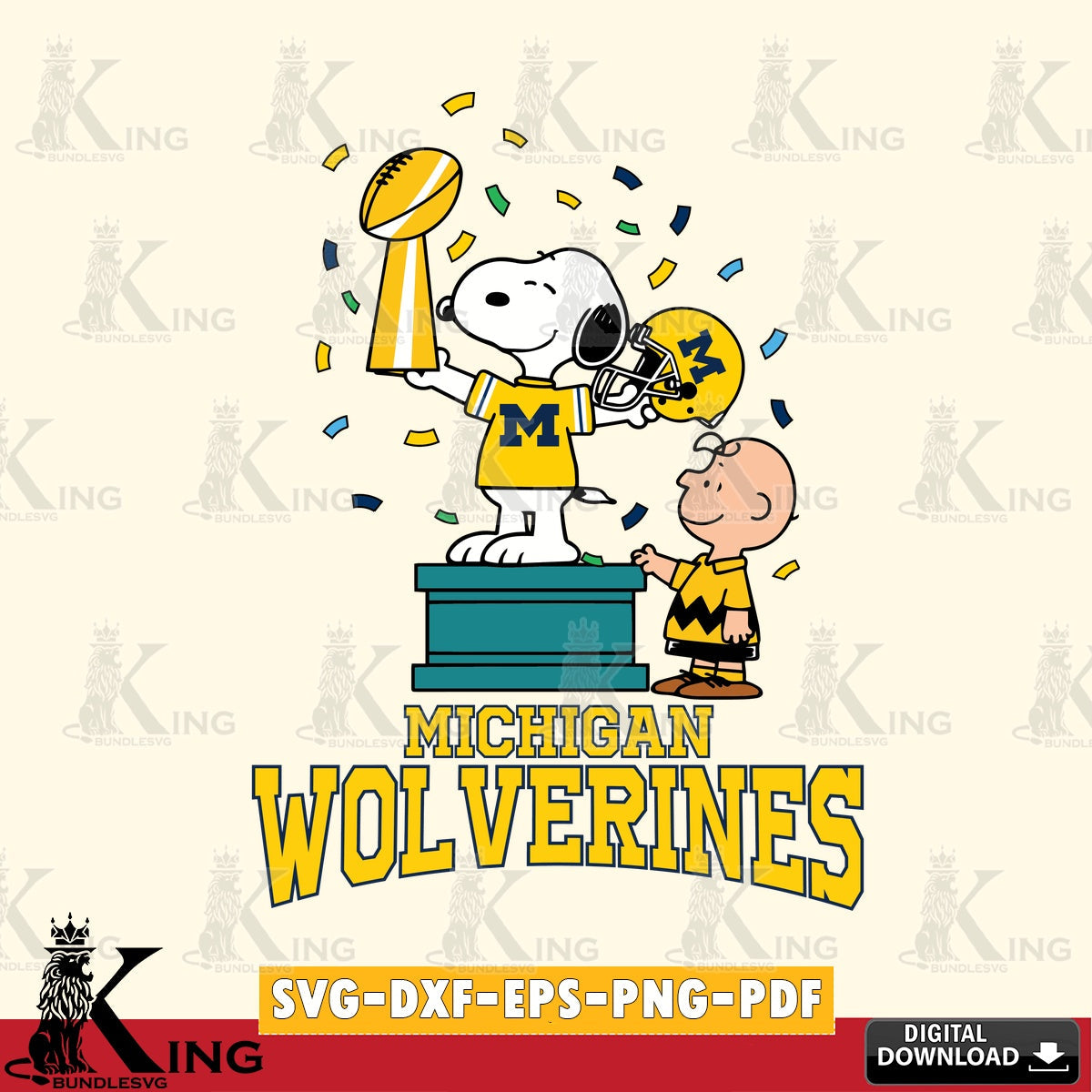 Michigan Wolverines Peanuts Winner SVG, Cricut, Cut file , Digital Download , Instant Download, Peanuts svg, NCAA svg, Football svg, Sport svg