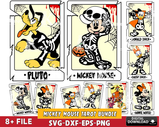 Mickey Mouse tarot Halloween bundle svg, cricut, for Cricut, Silhouette, Digital Download, Instant Download