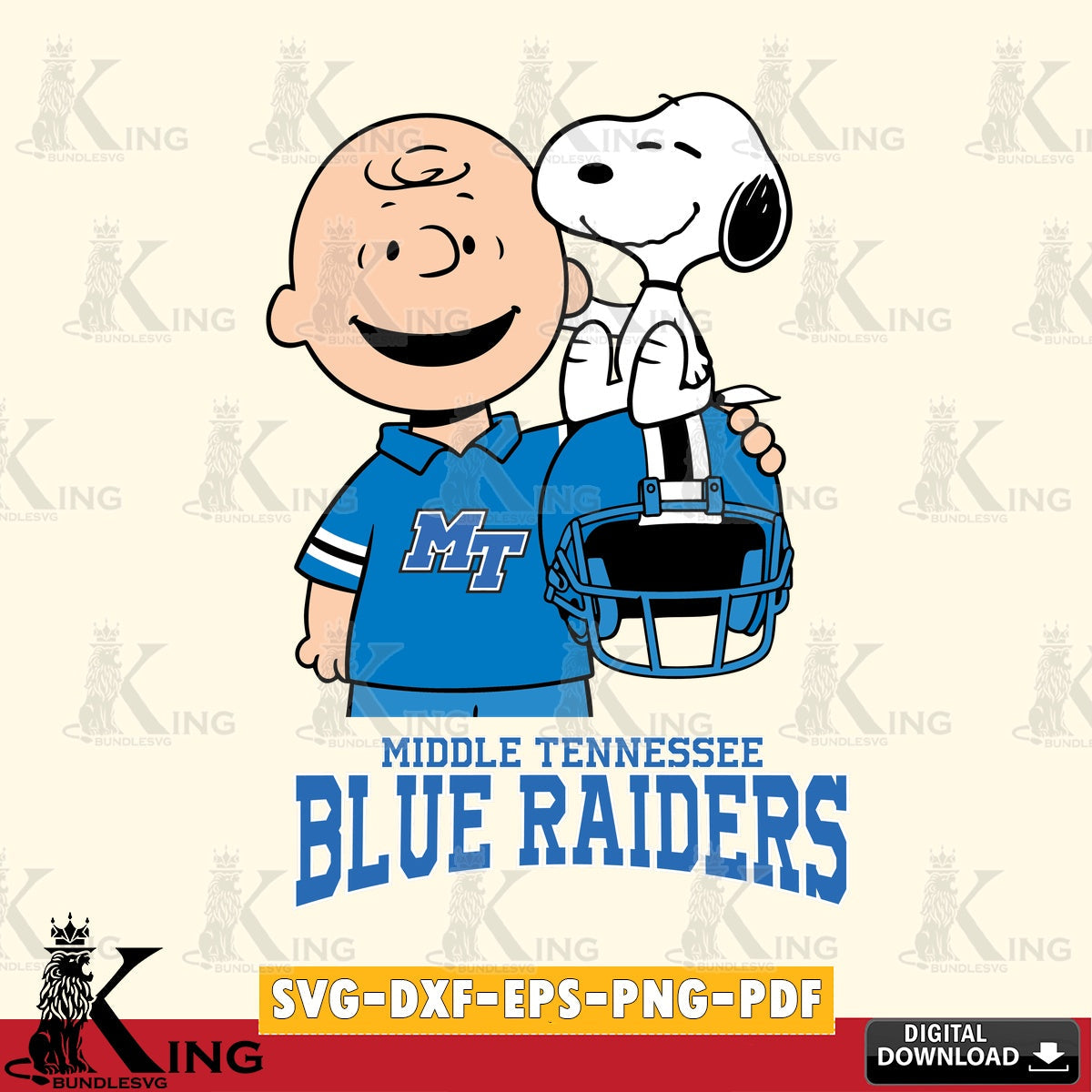 Middle Tennessee Blue Raiders Snoopy On Helmet SVG, Cricut, Cut file , Digital Download , Instant Download, Peanuts svg, NCAA svg, Football svg, Sport svg