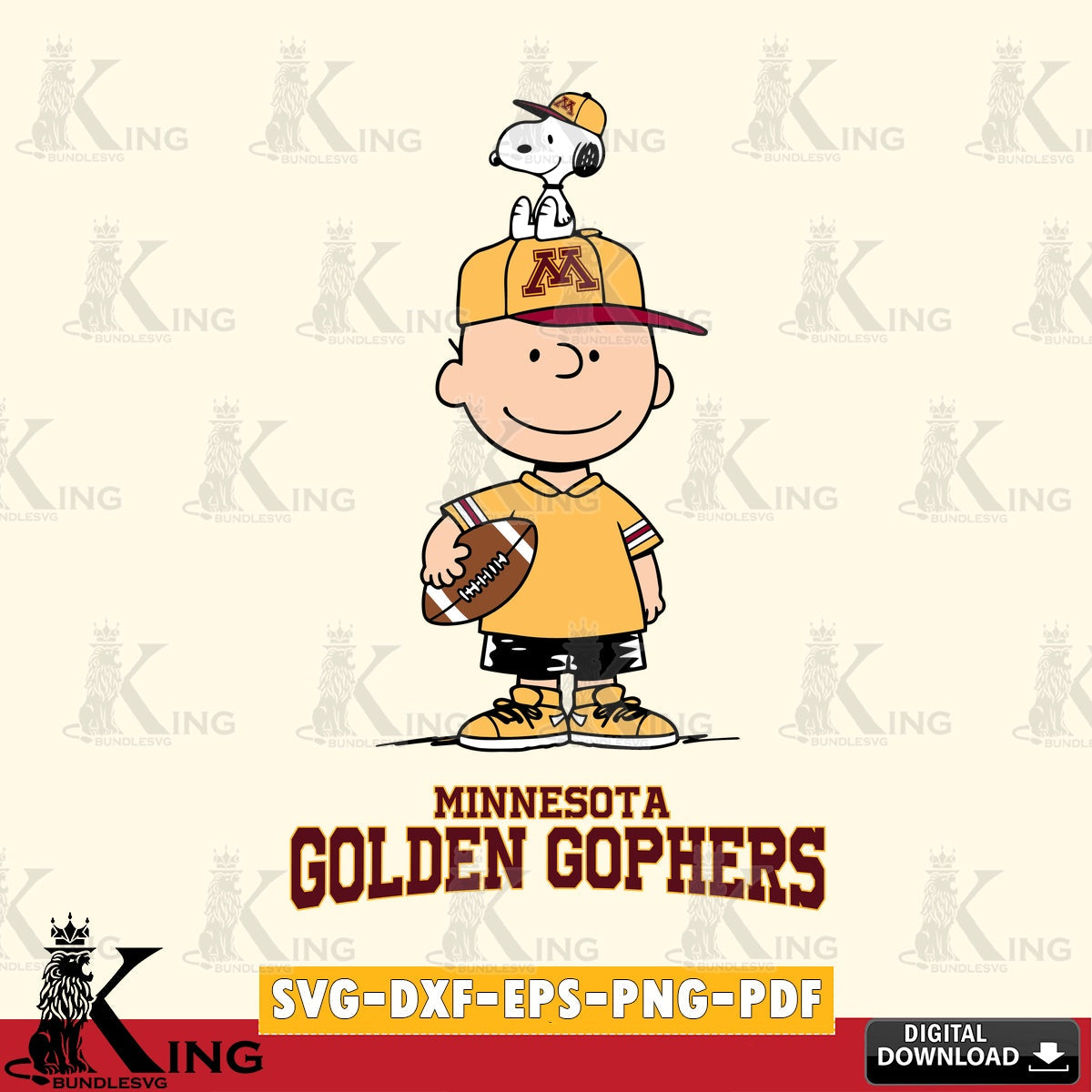 Minnesota Golden Gophers Peanuts Football Rugby SVG, Cricut, Cut file , Digital Download , Instant Download, Peanuts svg, NCAA svg, Football svg, Sport svg