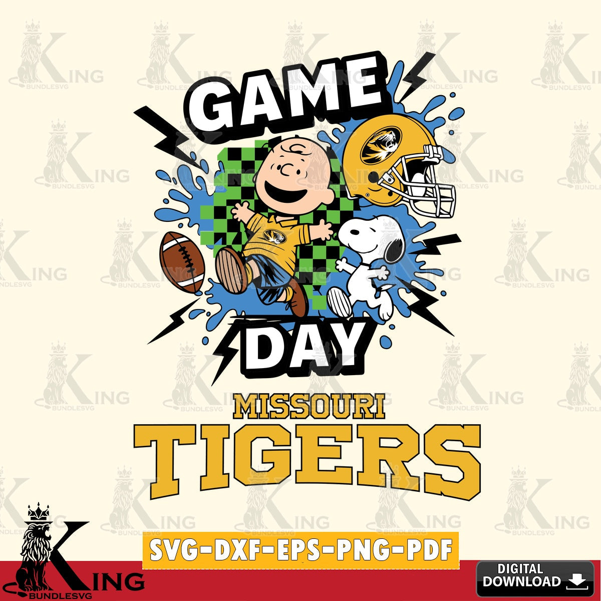 Missouri Tigers Game Day Peanuts SVG, Cricut, Cut file , Digital Download , Instant Download, Peanuts svg, NCAA svg, Football svg, Sport svg