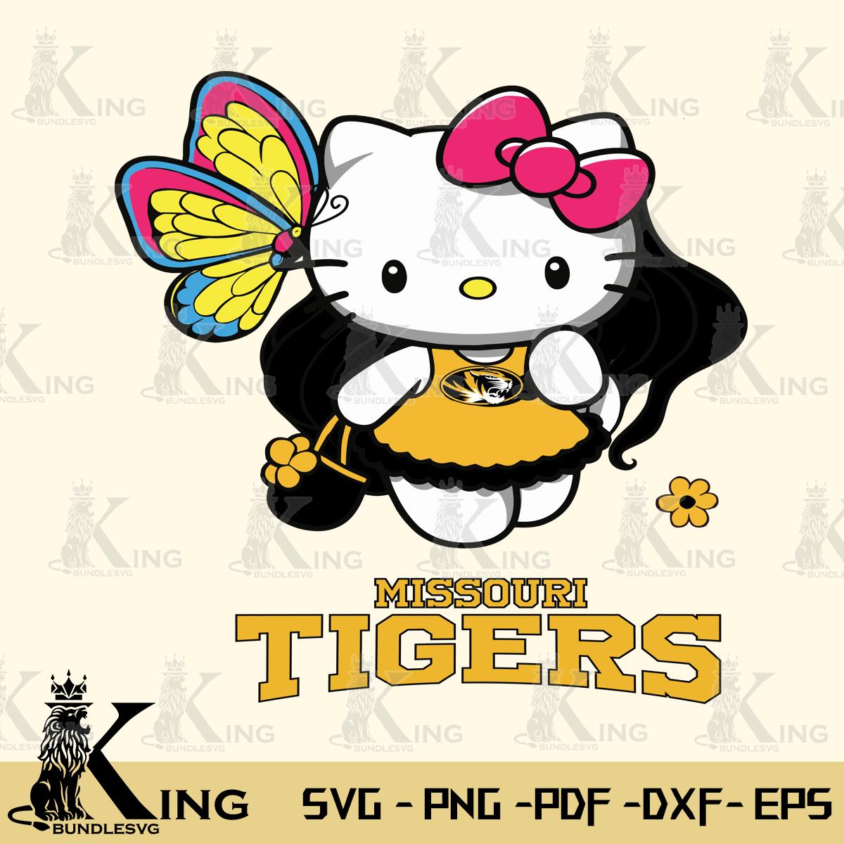 Missouri Tigers Kitty Cartoon Svg Eps Dxf Png File, Digital Download