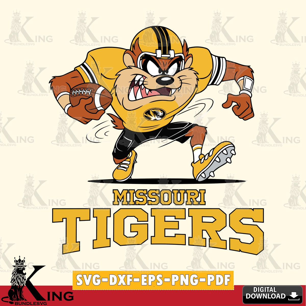 Missouri Tigers Taz Football Helmet SVG file, Cut file , Digital Download , Instant Download, Taz svg, NCAA svg