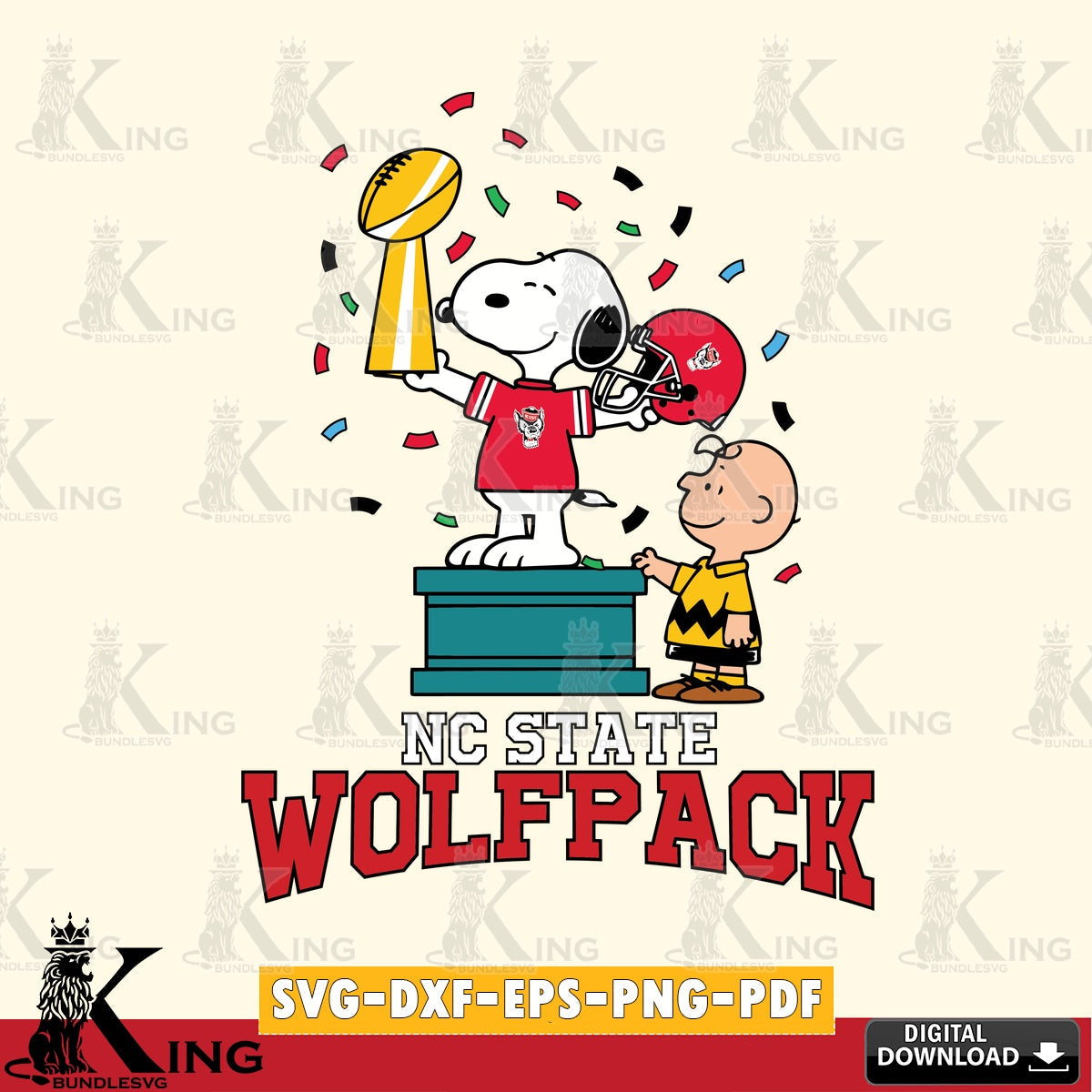 NC State Wolfpack Peanuts Winner SVG, Cricut, Cut file , Digital Download , Instant Download, Peanuts svg, NCAA svg, Football svg, Sport svg