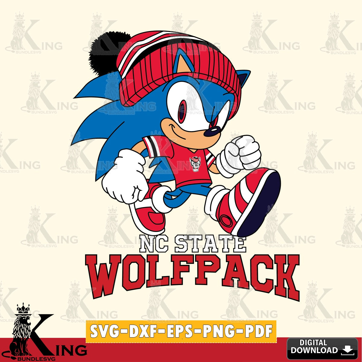 NC State Wolfpack Sonic Football SVG file, Vector , Digital Download , PDF File , Instant Download