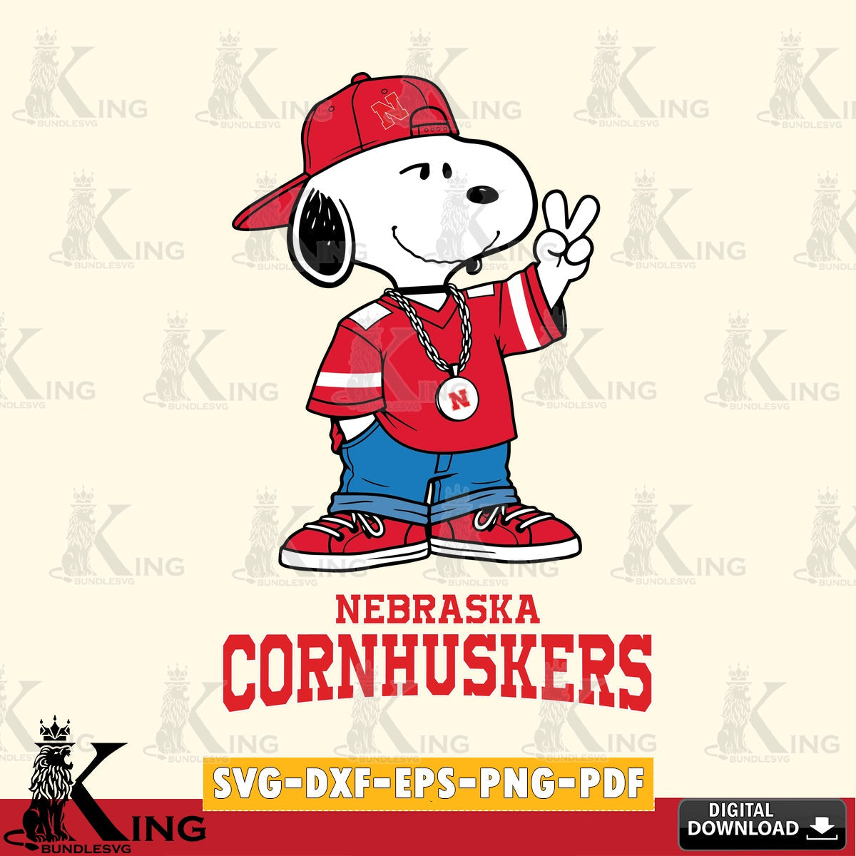 Nebraska Cornhuskers Snoopy Say hi SVG, Cricut, Cut file , Digital Download , Instant Download, Peanuts svg, NCAA svg, Football svg, Sport svg