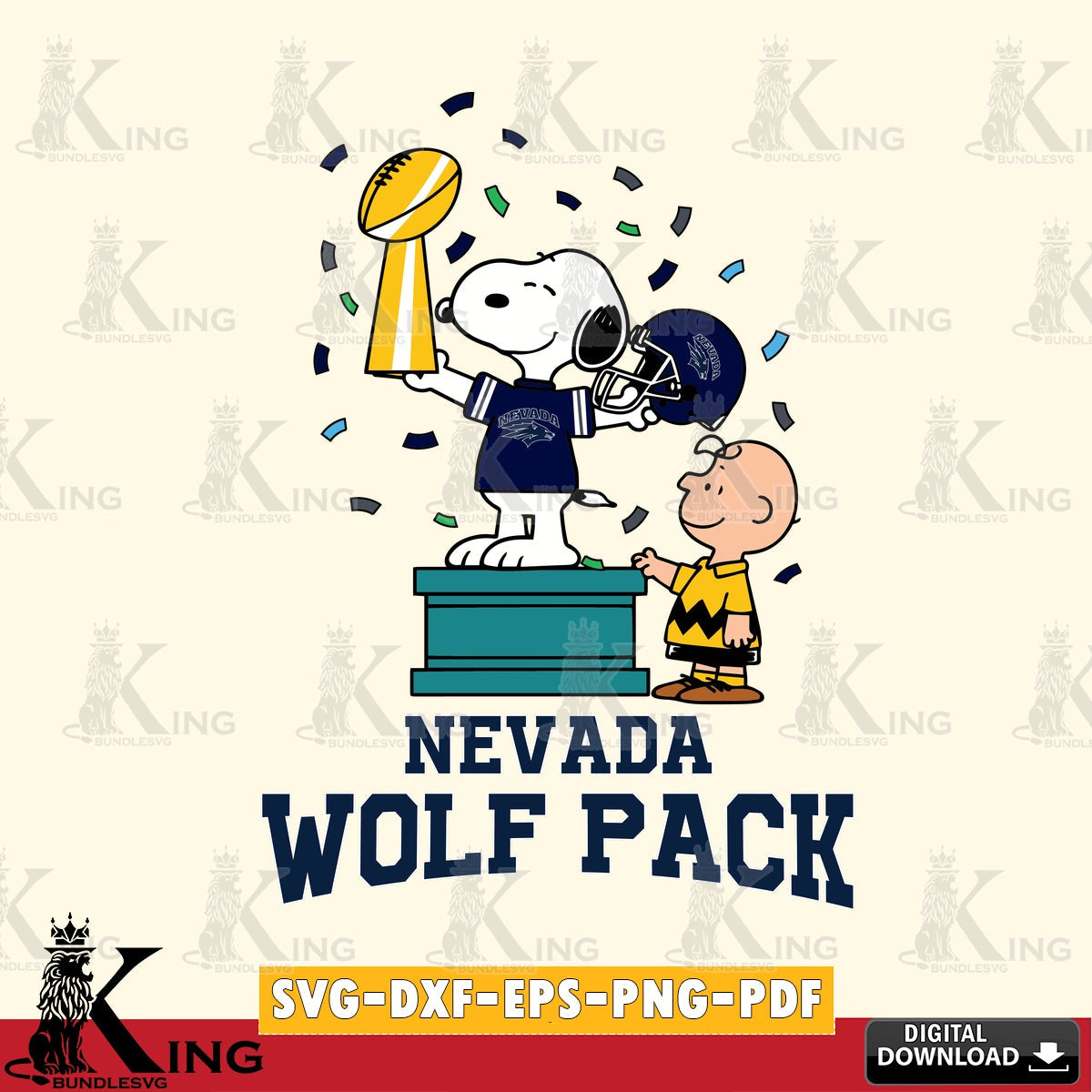Nevada Wolf Pack Peanuts Winner SVG, Cricut, Cut file , Digital Download , Instant Download, Peanuts svg, NCAA svg, Football svg, Sport svg