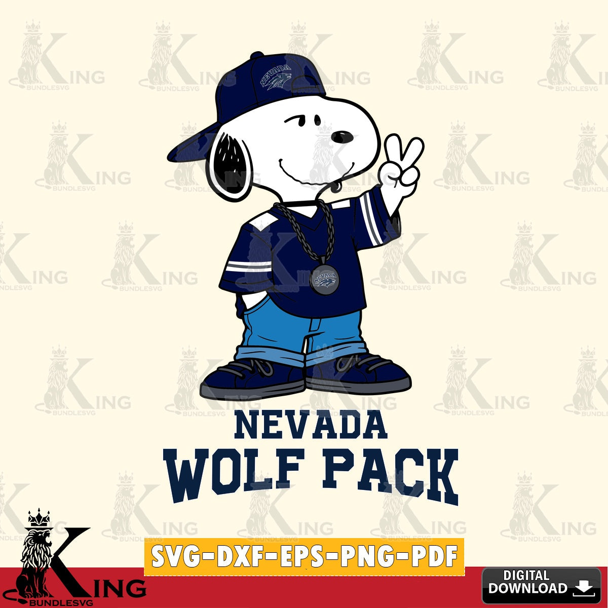 Nevada Wolf Pack Snoopy Say hi SVG, Cricut, Cut file , Digital Download , Instant Download, Peanuts svg, NCAA svg, Football svg, Sport svg