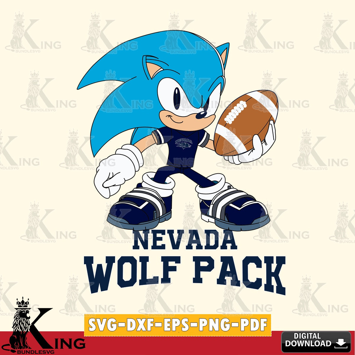 Nevada Wolf Pack Sonic Rugby SVG file, Vector , Digital Download , PDF File , Instant Download