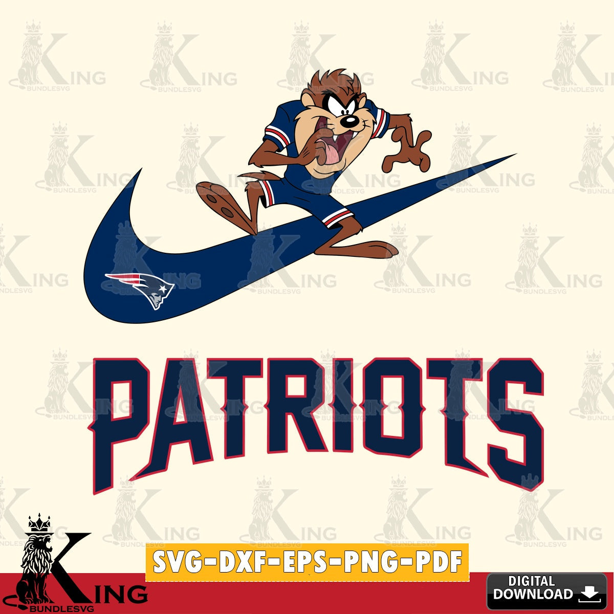 New England Patriots Taz Football Nike Cut file , Digital Download , Instant Download, Looney Tunes svg, Football svg