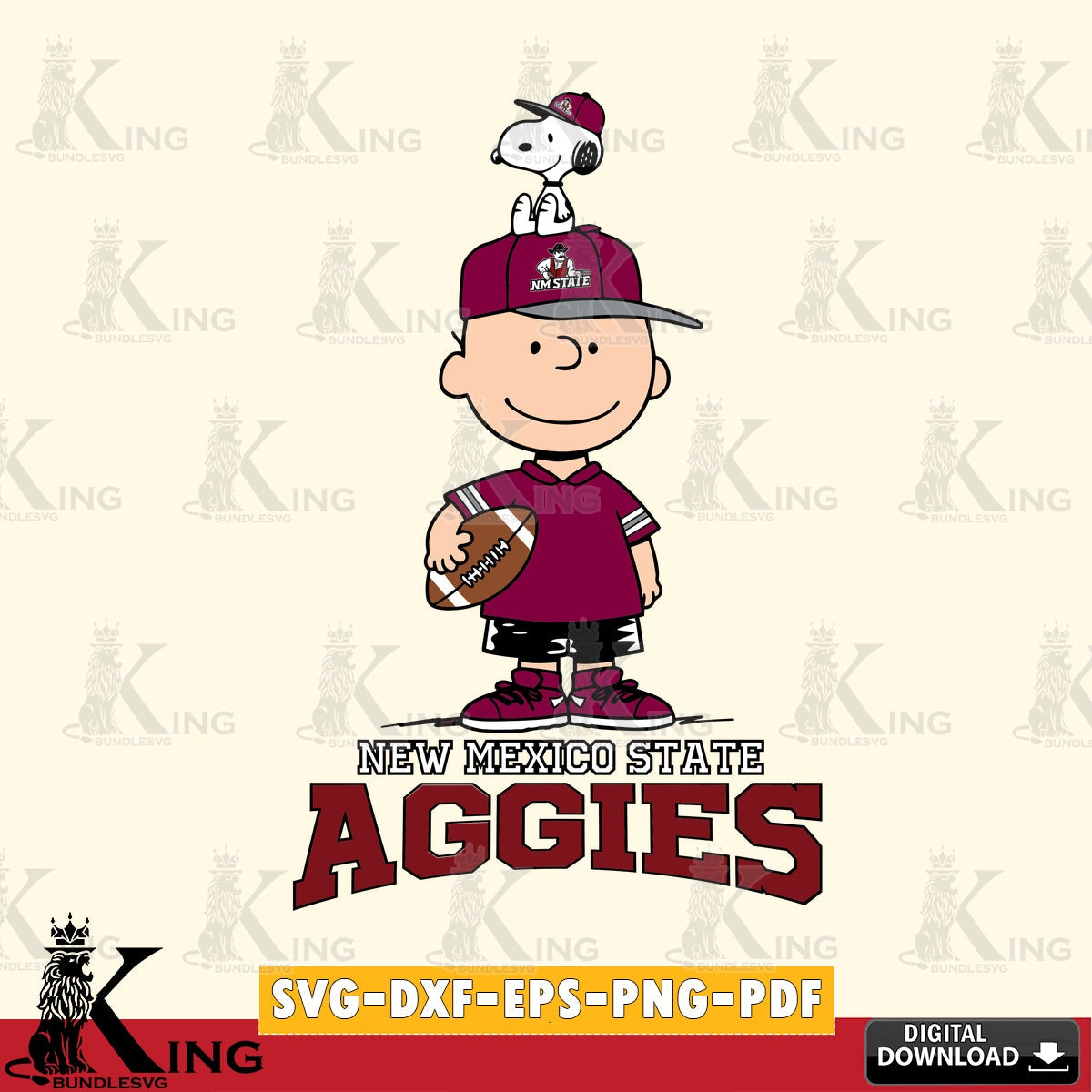 New Mexico State Aggies Peanuts Football Rugby SVG, Cricut, Cut file , Digital Download , Instant Download, Peanuts svg, NCAA svg, Football svg, Sport svg