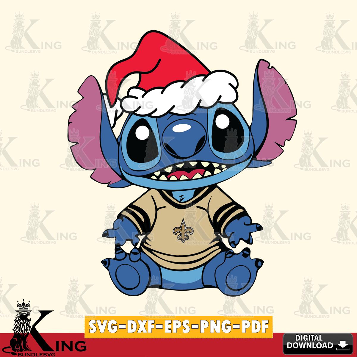 New Orleans Saints Baby Stitch Christmas SVG, NFL for Cricut, Silhouette, Digital Download , file cut