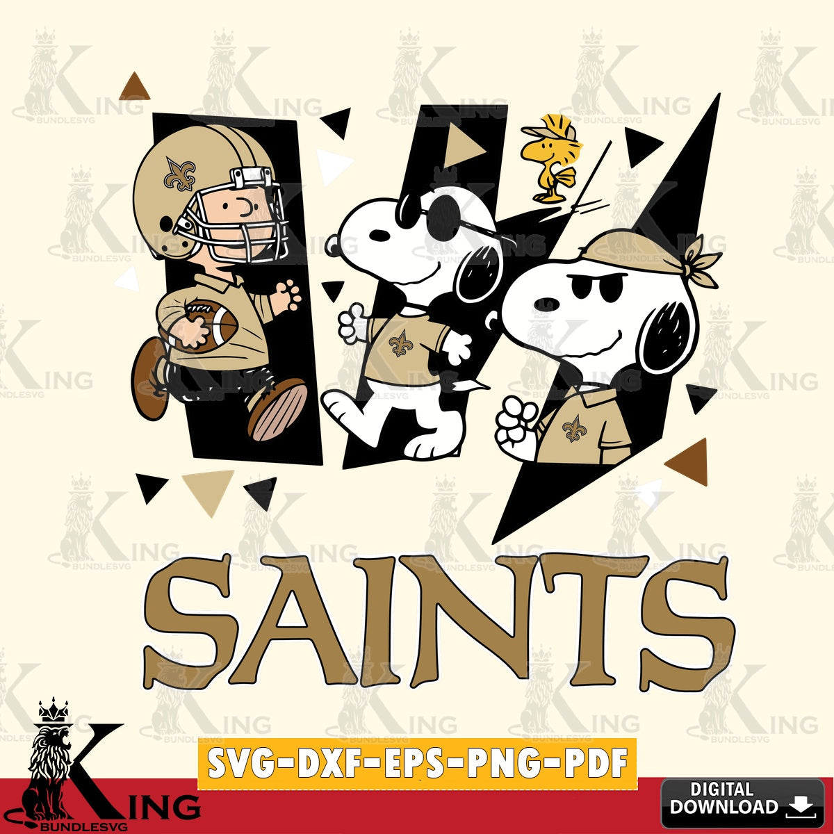 New Orleans Saints Peanuts Joe Cool Cricut file , Cut file , Digital Download , PDF File , Instant Download