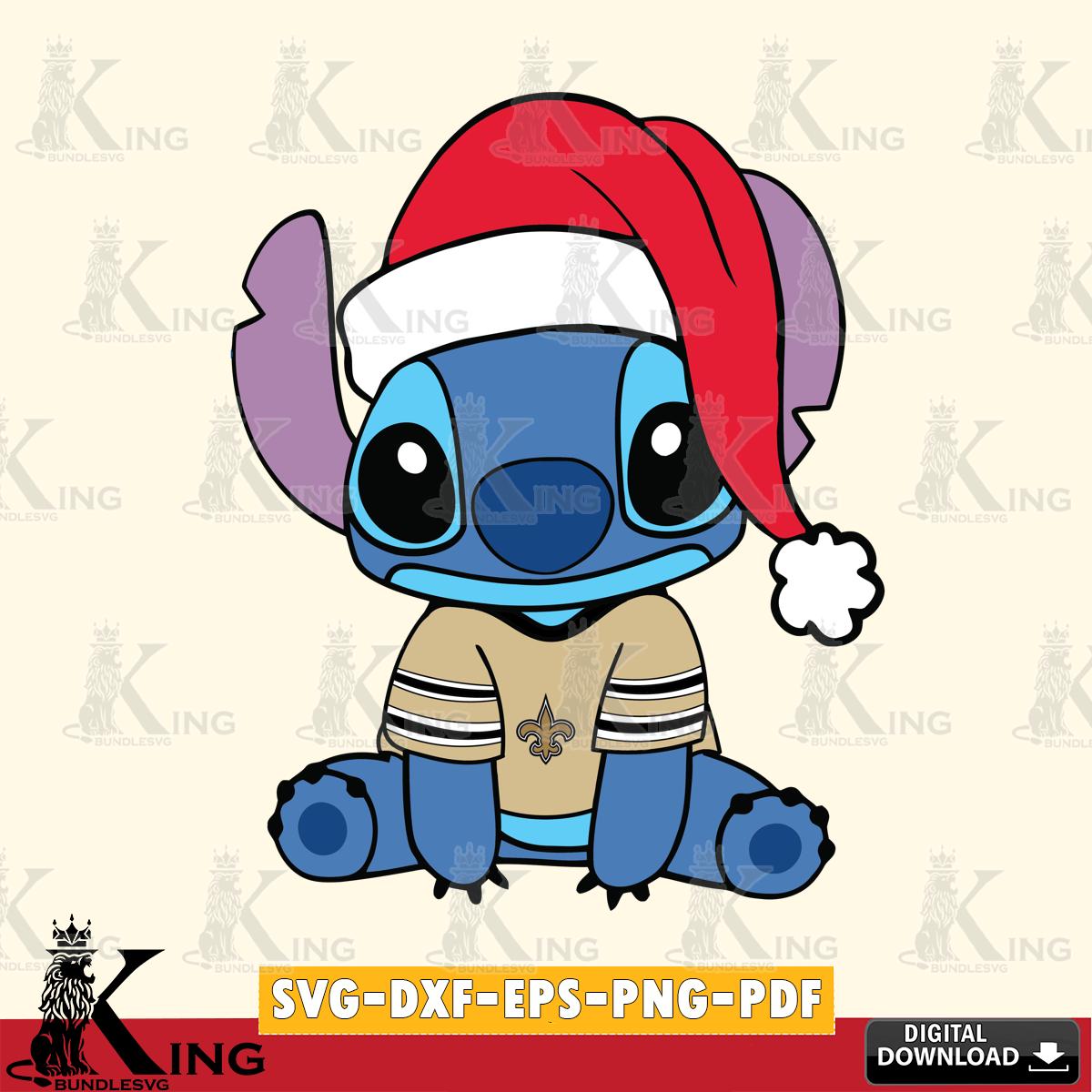 New Orleans Saints Stitch Merry Christmas SVG, NFL for Cricut, Silhouette, Digital Download , file cut